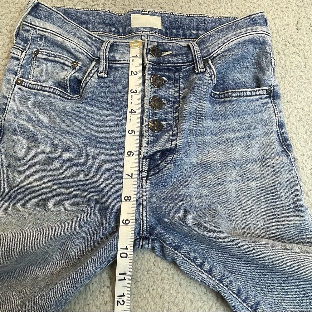 MOTHER Jeans size 24 The Pixie Insider Ankle The Group Bathing Wash Button Fly - Picture 12 of 16